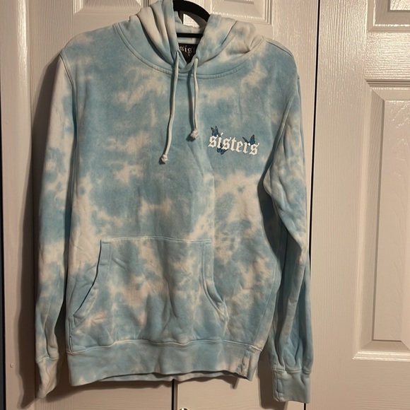 NWOT James Charles Sisters cloud butterfly tie dye sweatshirt in size small - Picture 3 of 5